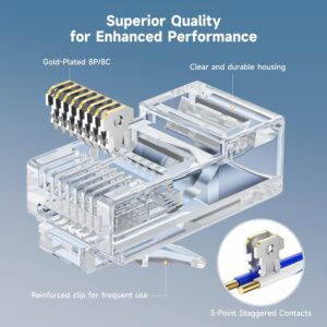 Cable Matters: Cat6 Pass Through RJ45 Plugs (10pc Pack)